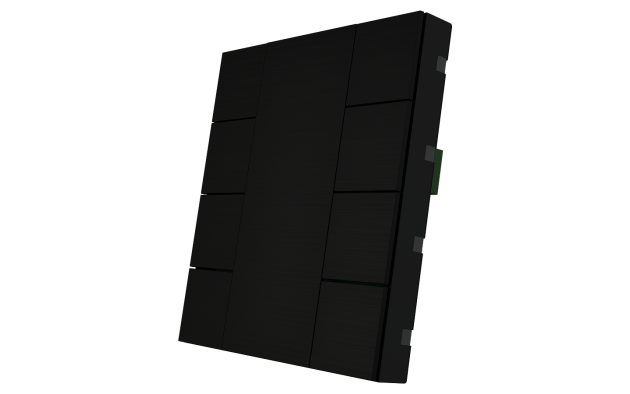 Interra ITR340-0811 iSwitch+ - 8-кнопочный KNX выключатель, алюминий, черный матовый