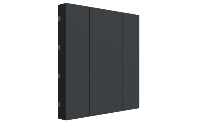 Interra ITR340-0204 iSwitch+ - 2-кнопочный KNX выключатель, пластик, антрацит матовый