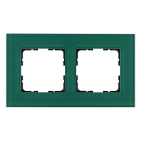 Jasmart Electric G1002GJ Рамка 2-постовая, стекло цвет Лазурный, G1002GJ