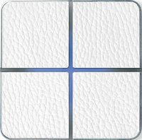 Basalte 204-14-BAS Лицевая панель 4-клавишная, Enzo White Leather