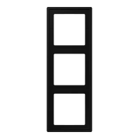 Jung LSZ 983 BF SWM Рамка 3-ная, вертикальный и горизонтальный монтаж, Лакированный термопласт, LS ZERO, матовый чёрный графит