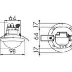 B.E.G. 92759 Датчик присутствия DALI Compact PD4-S-DAA4G, цвет: Белый матовый, похожий RAL9010