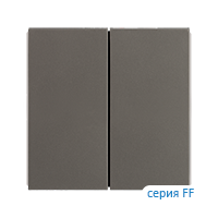 Ekinex EK-TRV-GAI Клавиши FF пластиковые прямоугольные вертикальные (2 шт), цвет -  гематит