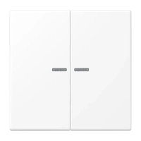 Jung LS 995 KO5 WWM Kлавиша с окошком, Дюропласт лакированный, Серия LS, белоснежный матовый