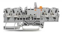 Wago 2002-1871/401-000 4-пров. клеммник с размыкателем, 0,25 - 2,5 (4) мм2, серый