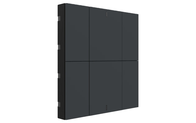Interra ITR340-0604 iSwitch+ - 6-кнопочный KNX выключатель, пластик, антрацит матовый