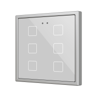 Zennio ZVIFR70X6S Выключатель сенсорный KNX Flat RGB 70 X6, 6 кнопок, 70x70, серебро