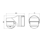 B.E.G. 93341 Внешние датчики движения RC-plus next N 280, цвет: Белый матовый, похожий RAL9010