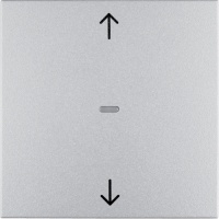 Berker 85245183 Кнопка для вставки жалюзи, радиошина KNX, S.1/B.3/B.7, алюминиевый, цвет: Серый, оттенок: Алюминиевый, матовый лак