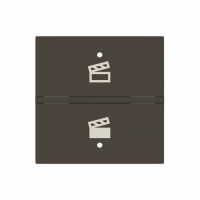 ABB N2221.9 AA N2221.9 AA — Крышка рокера Символ сцены KNX — 2M — Total Anthracite