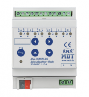 MDT JAL-0410M.02 Актуатор жалюзийный KNX 4-канальный, 10A @230В~, нагрузка до 300Вт
