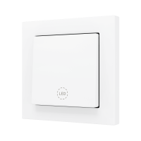 Zennio ZS551PB1MWC ZS55, Простая мягкая кнопка для 1 бинарного входа 55x55 мм – Матовый белый – На заказ