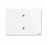 ABB TB/U2.8.1-CG Сенсор Tacteo 2-кнопочный, горизонтальный, белое стекло, цвет: Белый