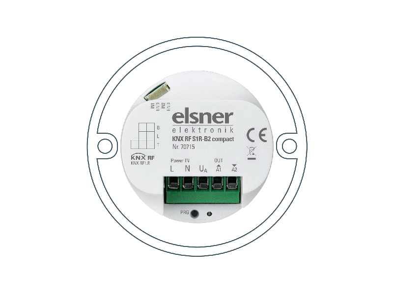 Elsner 70715 KNX RF S1R-B2 компактный Многофункциональный Радиопривод, 2 двоичных входа