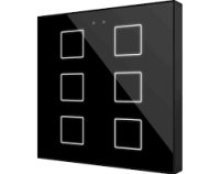 Zennio ZVIFR6A Flat RGB 6. Емкостный сенсорный переключатель с RGB-подсветкой Flat RGB, 6 кнопок, антрацит
