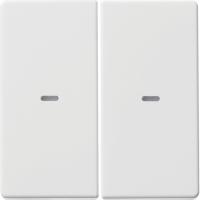 Berker 80960329 Кнопка, 2-канальная, Q.x, Easy, цвет: Белый, оттенок: Полярная белизна, с эффектом бархата