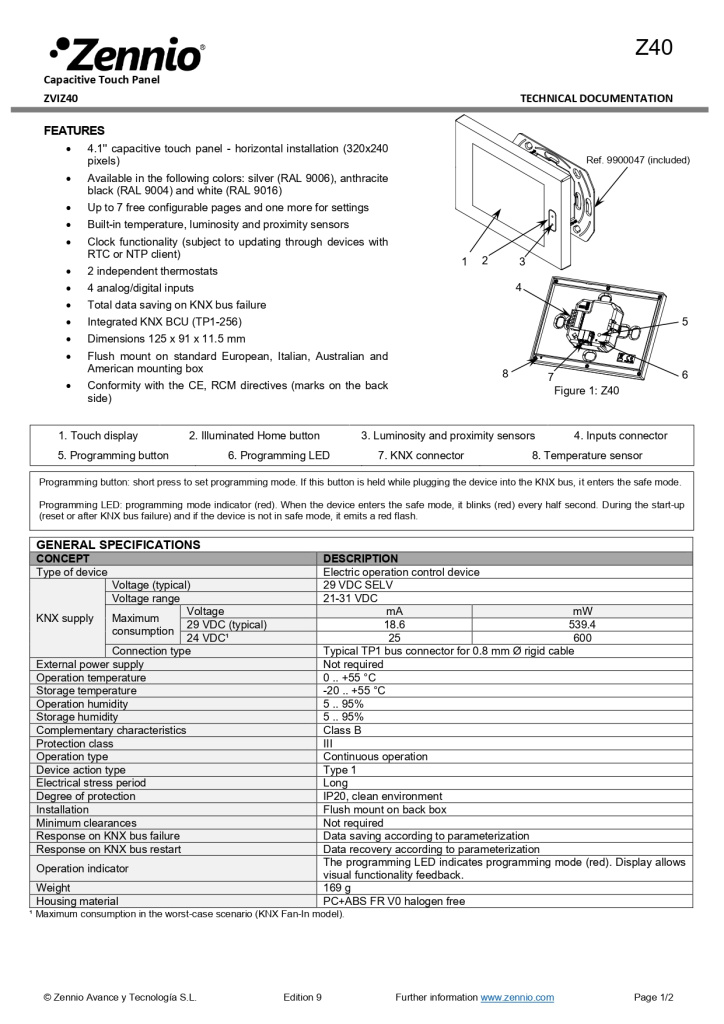 Сенсорная панель KNX Z40, емкостной ЖК дисплей 4.1”, ZVIZ40_page-0001.jpg