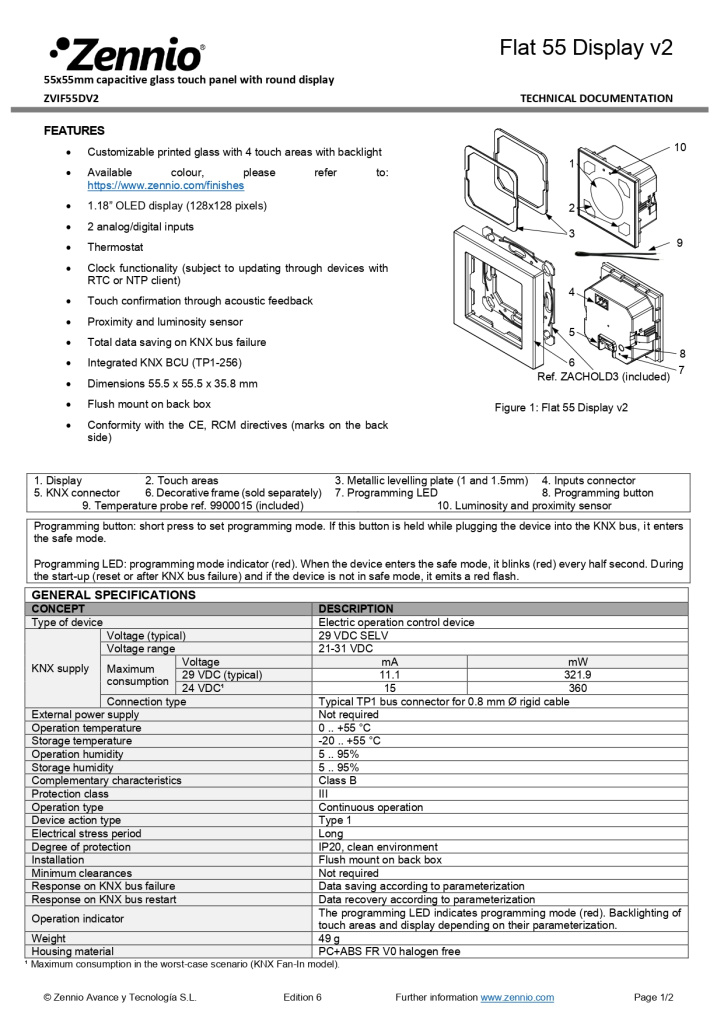 Емкостная сенсорная панель с дисплеем (55 x 55 мм) Flat 55 Display v2, ZVIF55DV2_page-0001.jpg