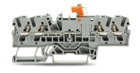 Wago 2002-1871/401-000 4-пров. клеммник с размыкателем, 0,25 - 2,5 (4) мм2, серый