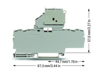 Wago 2002-1811 4-пр. клемма с держ. предохранителя 5x20 мм, 0,25 - 2,5 (4) мм2, без индик.