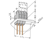 Wago 226-103 ADFKL 4Qмм мм 0,8X1,6 F.BLECHD.1,5