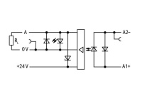 WAGO 859-758 Клемма с оптопарой, IN 24VDC, OUT 20-30 VDC, 0,5A