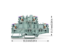 Wago 2202-2708 2-уровн. клемма, 0,25 - 2,5 (4) мм2, наж.кнопка