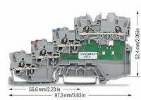Wago 2000-5410/1101-951 Клемма 4-пр. датчика, 1 мм2, NPN, серая