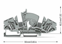 Wago 282-841/049-000 2-пров. проходной клеммник, 0,2 - 6 мм2, без тестового гнезда