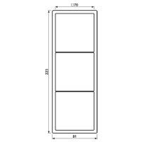 Jung LS 983 W Рамка 3-ная, вертикальный и горизонтальный монтаж, duroplastic, LS 990, слоновая кость