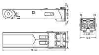 Wago 852-202 SFP Module 100BASE, FX Multi-Mode 1310 nm LC, 2 km, DDM, Extrem, silberfarben