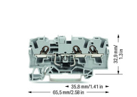 Wago 2004-1311/1000-401 3-пров. клемма с диодом, 0,5 - 4 (6) мм2, 1N5408