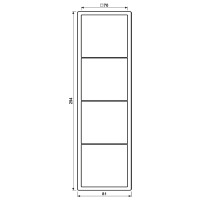 Jung AL 2984 Рамка 4-ная, вертикальный и горизонтальный монтаж, LS 990, алюминий