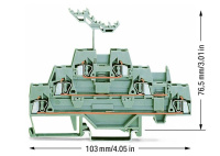 WAGO 280-549 3-уровн. клемма, 0,08 - 2,5 мм2, серая, L/L/L, цвет: Серый