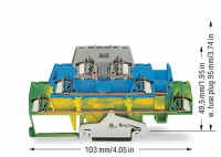 Wago 280-510 Трехур. клемма верхний, уров. для модуля с предохранителем