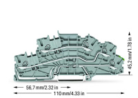 Wago 2003-6645 Многоуровневая Клемма, 0,25 - 2,5 (4) мм2, L/L/PE