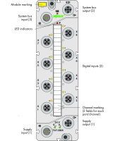 Wago 767-3805 Модуль, 8 дискретных входов, тока, 8 x M12, -