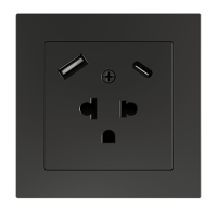 Zennio ZS55IEUA2US ZS55 — евро-американская розетка с USB C+A