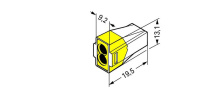 Wago 773-102 2-проводная клемма, d: 0,75-2,5 мм2, одножильн.