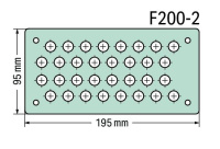 Wago 850-818/002-003 Фланцевая пластина, F200-2, ШxВ (195x95 мм), Просверленные отверстия: 32 M12