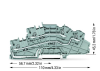 Wago 2003-6642 Многоуровневая Клемма, 0,25 - 2,5 (4) мм2, L/L