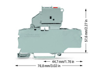 Wago 2002-1711/1000-541 3-проводная клемма с держ. предохранителя 5x20 мм, индикатор 12-30 В