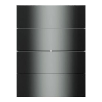 Berker 75164592 Клавишный сенсор B.IQ «Комфорт», 4-канальный, стекло, цвет: Чёрный