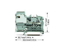 Wago 2002-7111 2-уровневая клемма с размыкателями, 2,5 (4) мм2