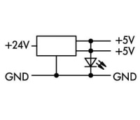 Wago 859-801 DC/DC преобразователь, 5 / 24 V, 0,5 А