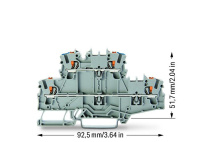 Wago 2202-2703 2-уровн. клемма, 0,25 - 2,5 (4) мм2, наж.кнопка
