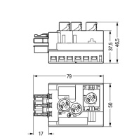Wago 772-266/060-000 IDC AMс выбором фазы, 3-контактный. Kod