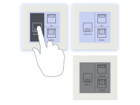 Elsner 71280 Универсальная сенсорная стеклянная кнопка Nunio KNX M-T
