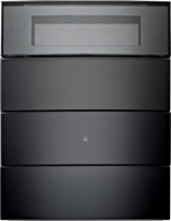 Berker 75663592 Клавишный сенсор B.IQ с регулятором температуры помещения, 3-канальный, стекло, цвет: Чёрный