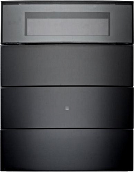 Berker 75663592 Клавишный сенсор B.IQ с регулятором температуры помещения, 3-канальный, стекло, цвет: Чёрный